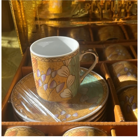 Vintage Urabi espresso qahwa coffee cups & saucers (24) - Picture 1 of 9